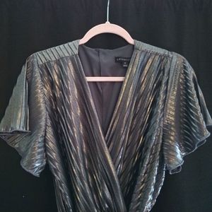 Plus Size Silver Metallic Dress